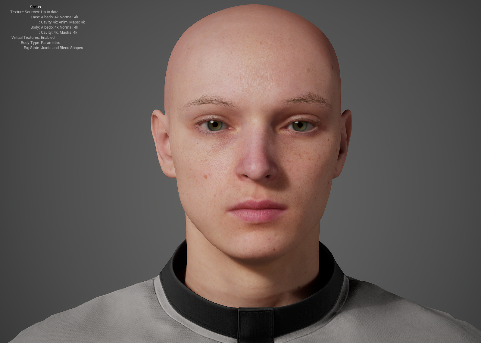 Finished MetaHuman character.